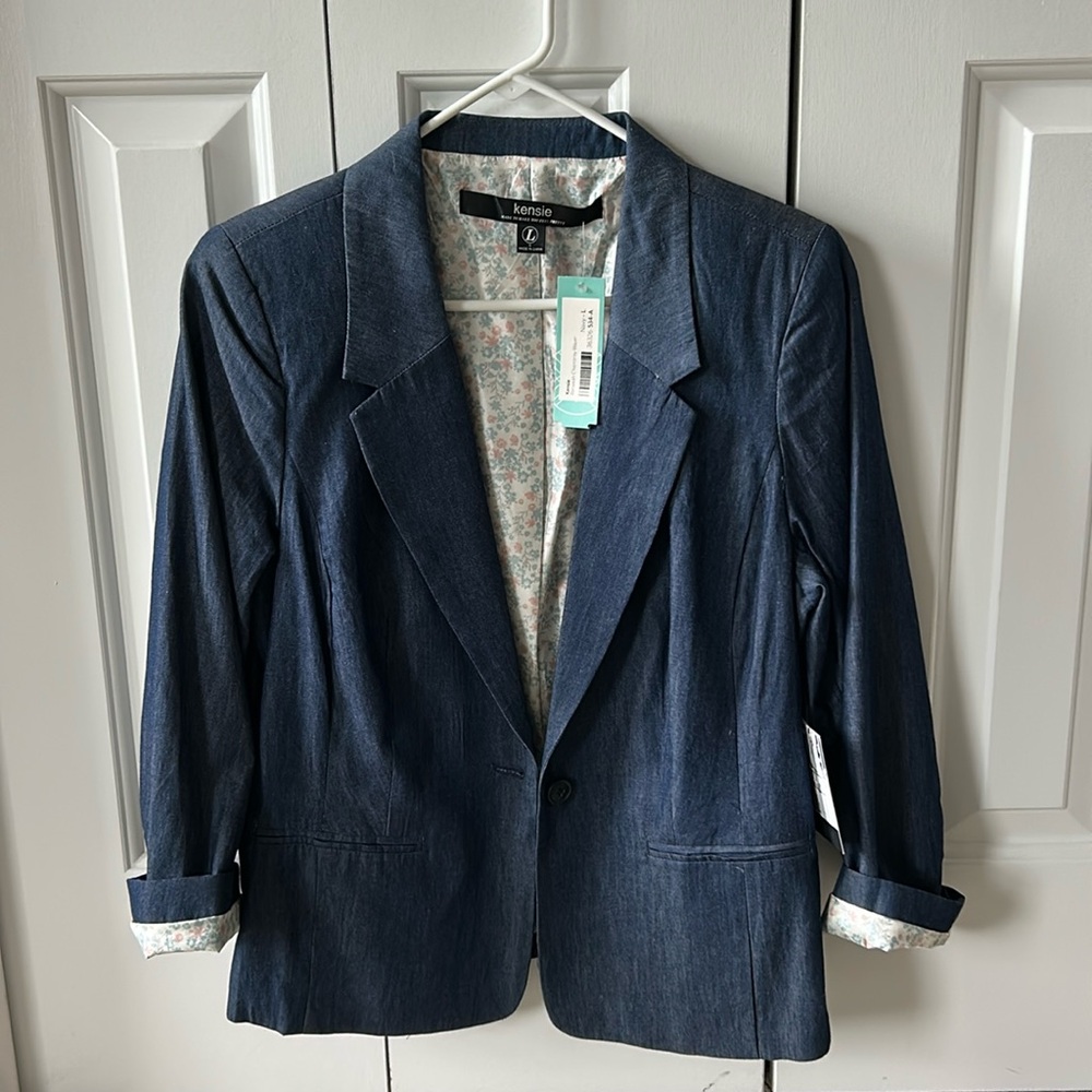 Kensie Women's Navy Blazer Jacket